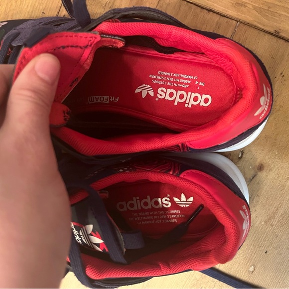 Rita Ora Adidas ZX 500 2.0 Women’s Floral Navy Red Sneakers size 9 - Picture 5 of 7